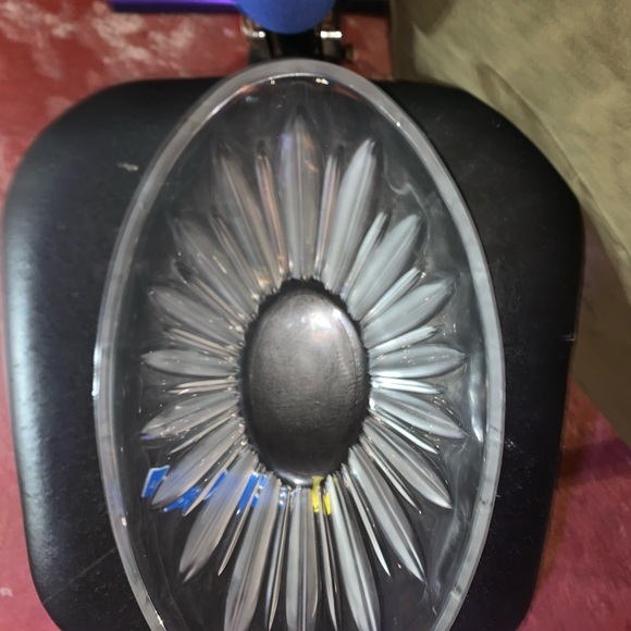 Clear Glass Decorative Bowl Sach’s 5th Avenue Frosted Oval Bowl High End - Picture 6 of 7